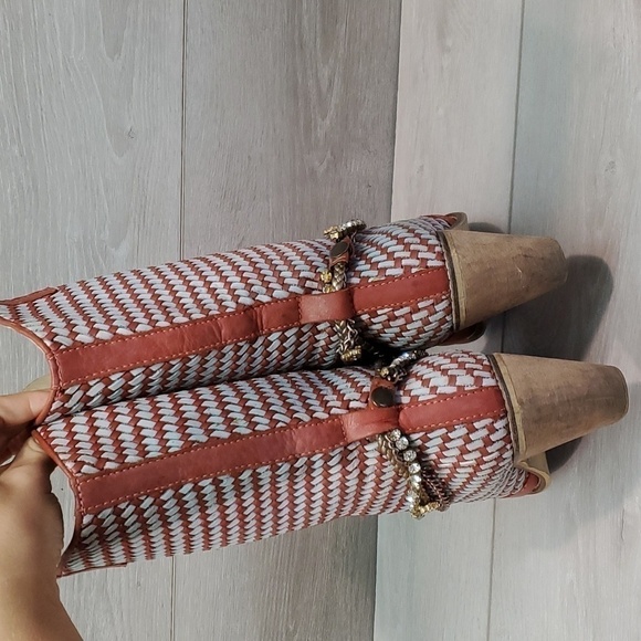 Vintage Y2K Womens Barbie Western Boho Gypsy custom Boots Leather sz38/7 - Picture 6 of 16